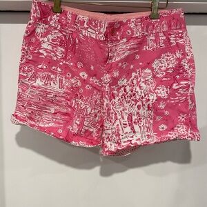Lilly Pulitzer Pink and White Women's Shorts